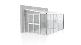 VITAVIA Anlehngewächshaus Helena ESG/HKP 3/10 mm Weiß
