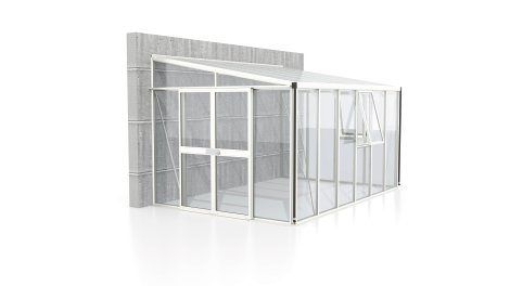 VITAVIA Anlehngewächshaus Helena 10200 ESG 3 mm Weiß