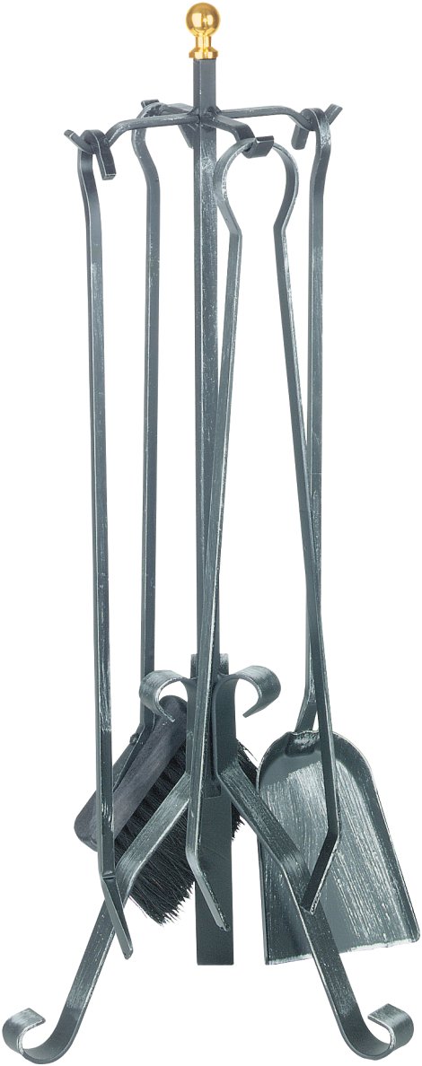 LIENBACHER Kamingarnitur Schmiedeeisen 4-tlg. 66 cm