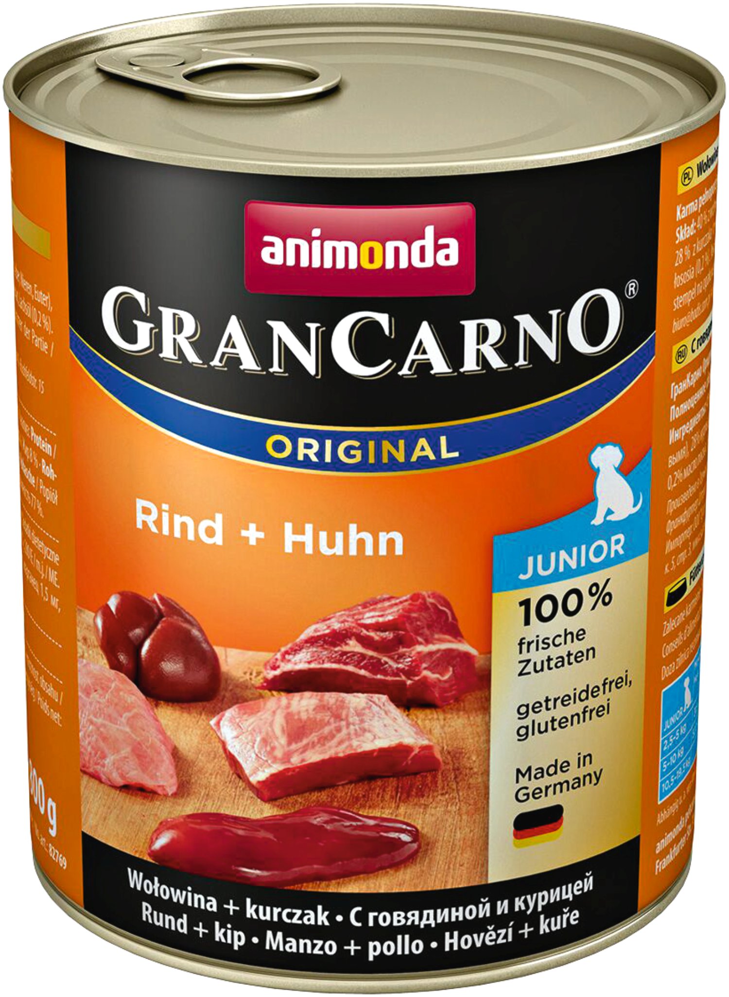 ANIMONDA Hundenassfutter Grancarno Junior Rind und Huhn 800 g