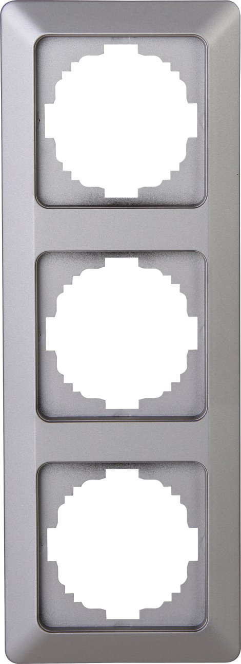 KOPP UP-Abdeckrahmen Milano 3-fach Stahl