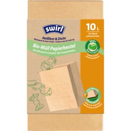 SWIRL® Bio-Papier-Müllbeutel 10 l, 10 Beutel