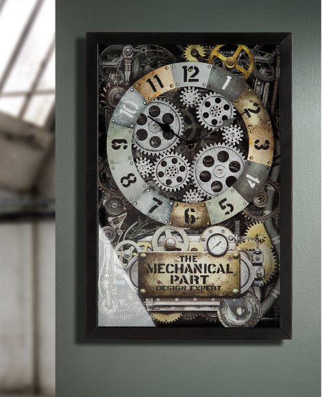Wanduhr Steampunk
