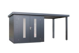 WOLFF FINNHAUS Gartenhaus Elvar 4824 Anthrazit