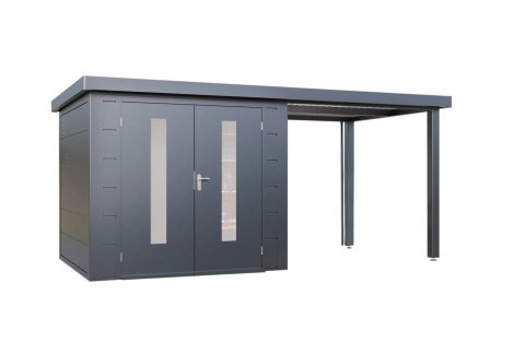 WOLFF FINNHAUS Gartenhaus Elvar 4824 Anthrazit