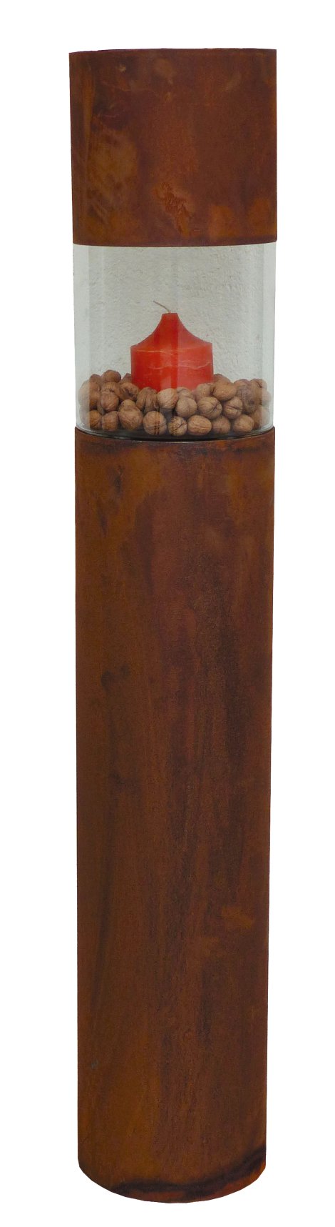 Gartensäule Piotr + Glaseinsatz 25x140 cm (ØxH)