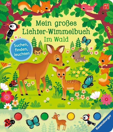 RAVENSBURGER Buch Mein großes Lichter-Wimmelbuch Im Wald