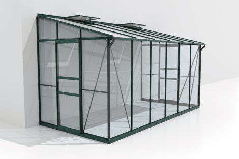 VITAVIA Anlehngewächshaus Osiris 7800 ESG 3 mm Grün