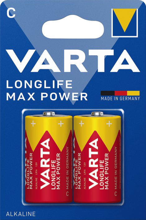 VARTA Alkaline Batterie Longlife Max Power C Baby LR14 2er Pack