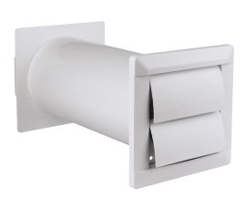 Teleskopkanal flach mit Rückstauklappe selbsttätiger Verschlußklappe DN110 100 mm