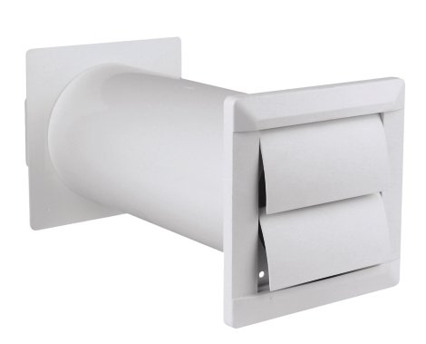 Teleskopkanal flach mit Rückstauklappe selbsttätiger Verschlußklappe DN110 100 mm