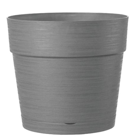 DEROMA Pflanztopf Vaso Save Rund Aschgrau 25 cm