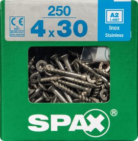 SPAX Schraube A2 TRX 4,0x30 XL 250 Stk.