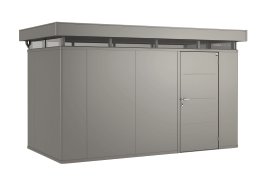 BIOHORT Nebengebäude CasaNova® Türanschlag rechts 4x2 m 430x230x250 cm, Quarzgrau-metallic