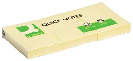 Q-Connect Haftnotizblock Gelb 100 Blatt 38x51 mm 3 Stk.