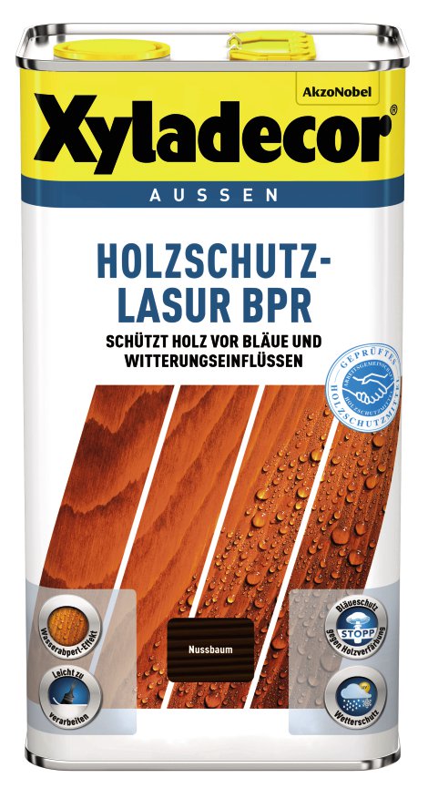 XYLADECOR Holzschutz-Lasur BPR Nussbaum 5 l