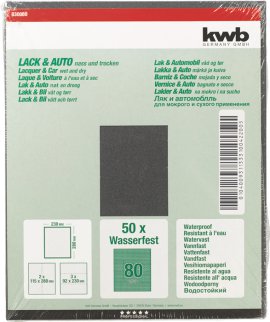 KWB Schleifbogen wasserfest K80, 1 Stk.