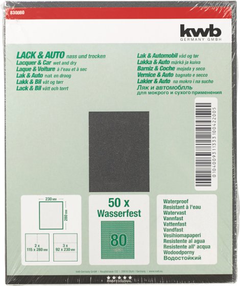 KWB Schleifbogen wasserfest K80