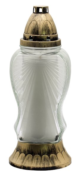 JEKA Glas-Grablampe mit Einsatz 115x290 mm (ØxH) Weiß