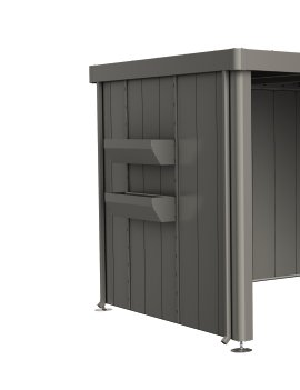 BIOHORT FloraBoard für Seitendach 2A-4D 84x3,9x197 cm Gerätehaus Neo, quarzgrau-metallic