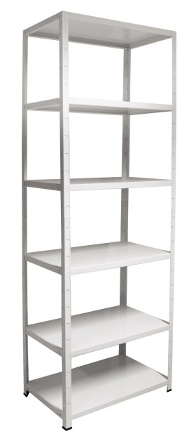 SCHULTE REGALWELT Steckgrundregal 6 Böden Weiß 230x60x50 cm