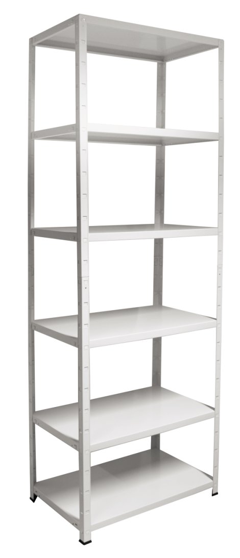 SCHULTE REGALWELT Steckgrundregal 6 Böden Weiß 230x60x50 cm