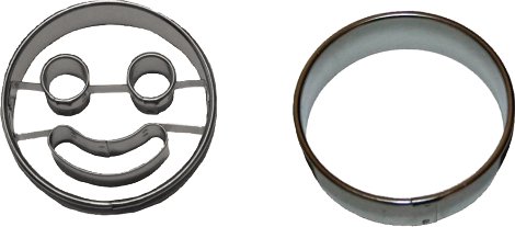 Ausstecher Smiley Edelstahl 2-tlg. 50 mm