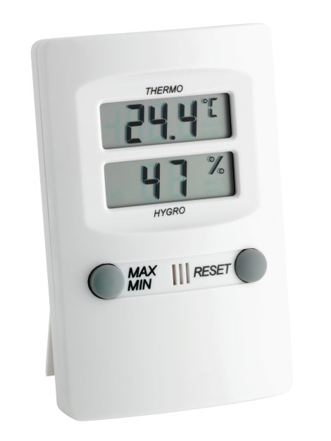 Thermo-Hygrometer elektronisch Weiß