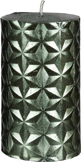 SAFE CANDLE Kerze Rustic Tannengrün 140x70 mm