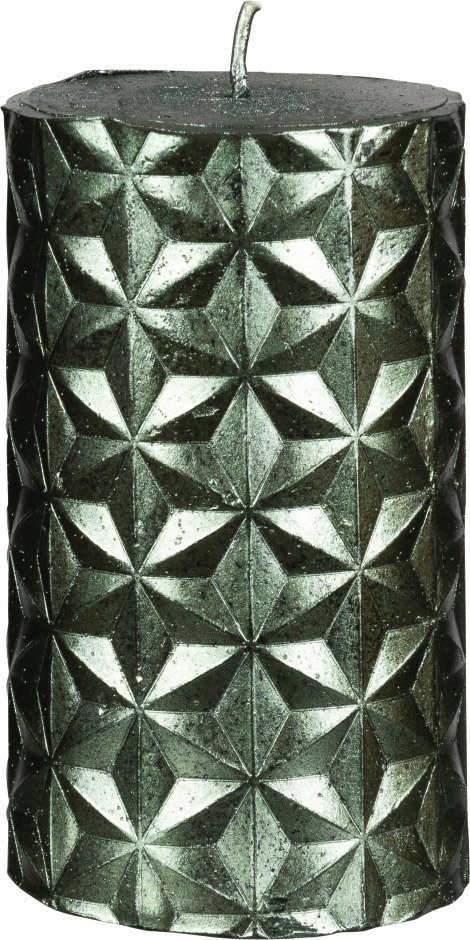 SAFE CANDLE Kerze Rustic Tannengrün 140x70 mm