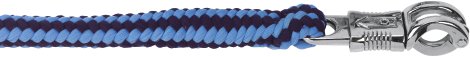 Führstrick Hippo + Panikhaken, hellblau/dunkelblau