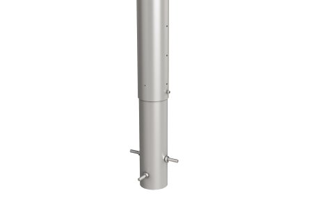 BIOHORT Steher für Sichtschutz zum Betonieren Höhen-Verstellbar 90 cm, Silber-Metallic
