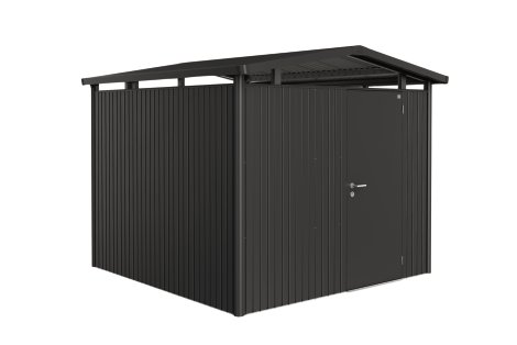 BIOHORT Gerätehaus Panorama P4 Standardtür 273x278x227 cm, Dunkelgrau-Metallic