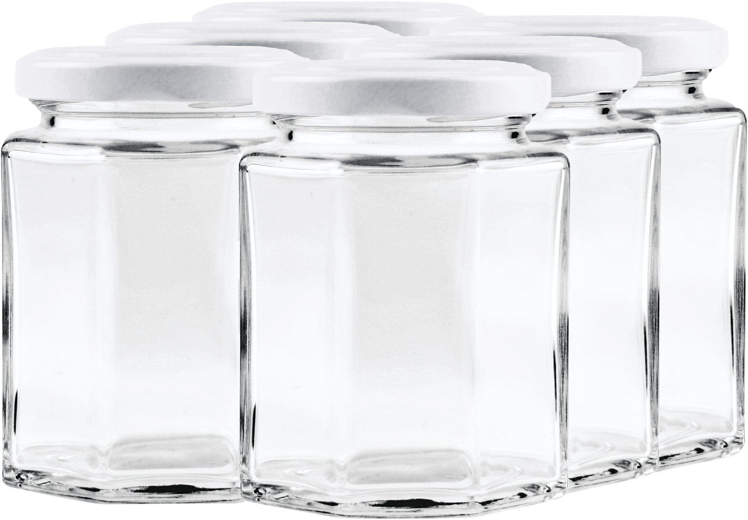 Vorratsglas 8-Kantform mit Schraubdeckel 190 ml, 6 Stk.