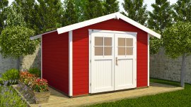 WEKA Gartenhaus 122 Rot Größe 5