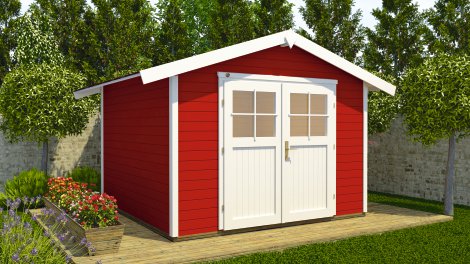WEKA Gartenhaus 122 Rot Größe 5
