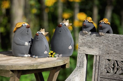 Topfhänger Maulwurf Hut