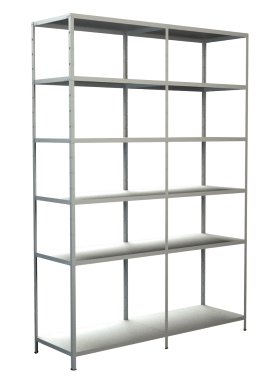 SCHULTE REGALWELT Grund + Anbauregal 12 Böden Weiß