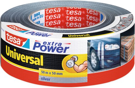 TESA Power-Tape Extra Universal 50 m x 48 mm, silber