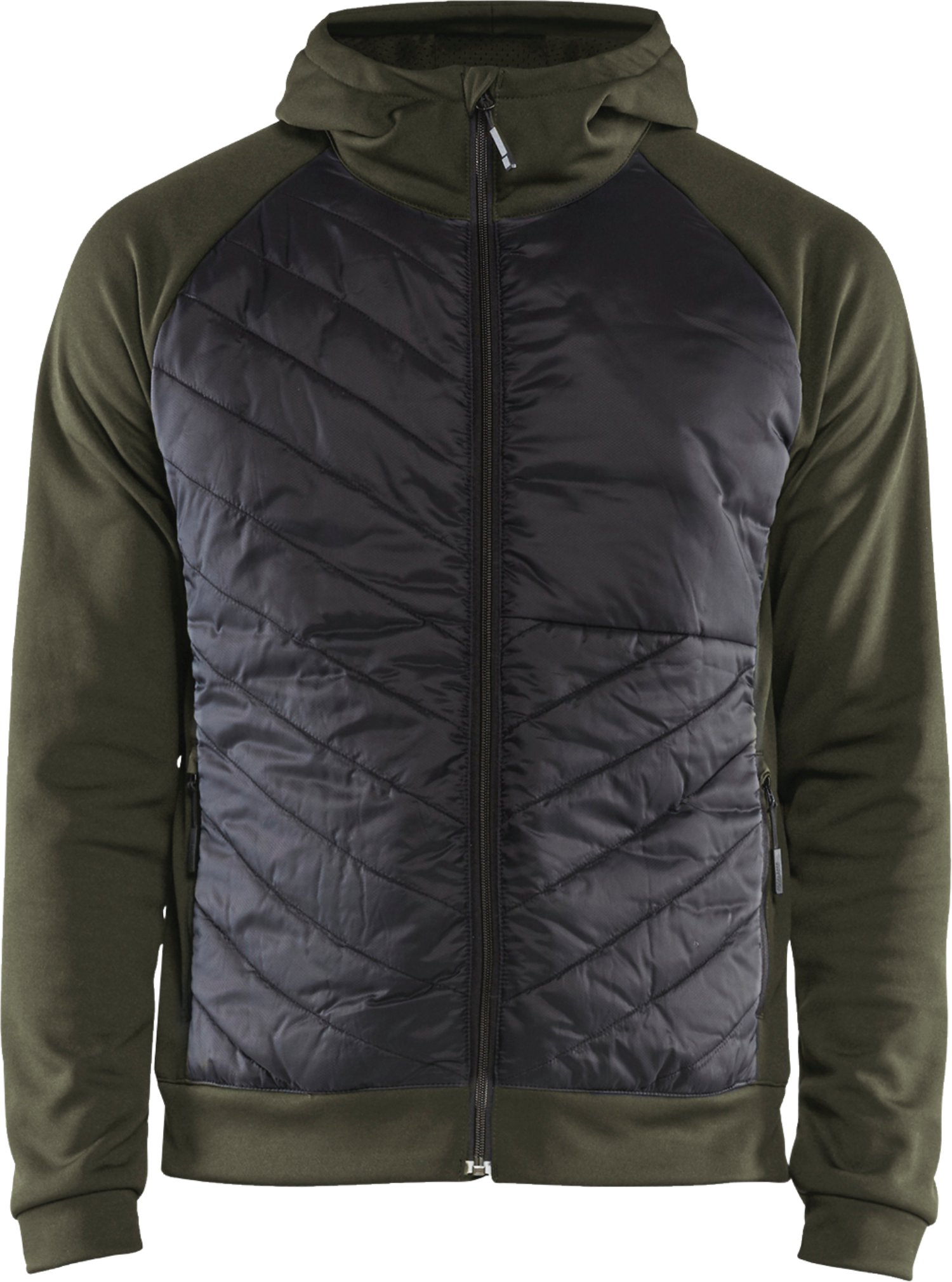 BLÅKLÄDER Sweater Hybrid dunkel-olivgrün/schwarz