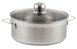 Bratentopf City Edelstahl mit Glasdeckel 20 cm