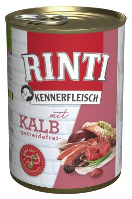 RINTI Hundenassfutter Kennerfleisch Kalb 400 g