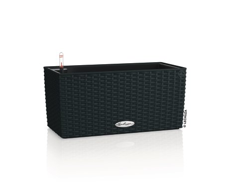 LECHUZA Pflanzkasten Balconera Cottage Graphit-Schwarz 40 cm