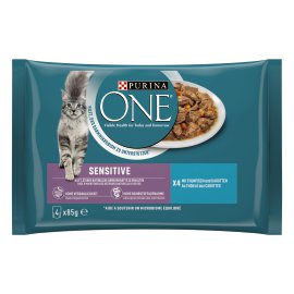 PURINA ONE® Sensitive Thunfisch & Karotten 4x85 g