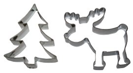 Keksausstecher Renntier + Tannenbaum Edelstahl 2-tlg.