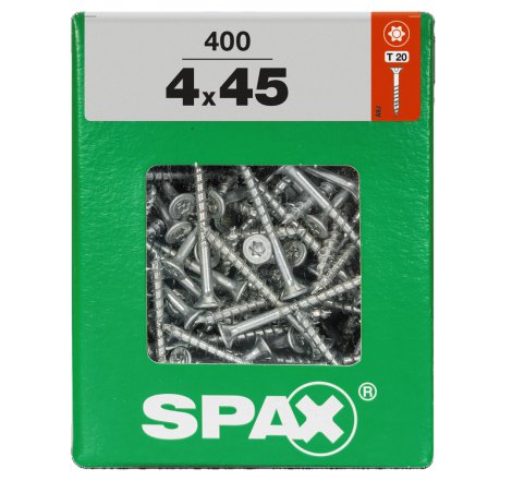 SPAX Schraube Senkkopf TRX 4,0x45 mm XXL 400 Stk.