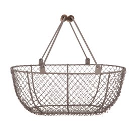 Drahtkorb Braun Grau L