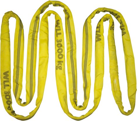 Rundschlinge doppelt-ummantelt 6 m, gelb