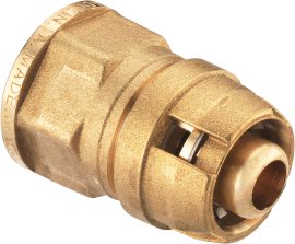 CORNAT Steck-Kupplung komplett -1 Innengewinde ø 16 mm, 1/2" IG, messing-blank