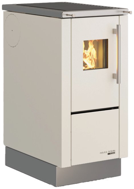 HAAS+SOHN Herd HS40 mit Sichtfenster Glaskeramik Weiß
